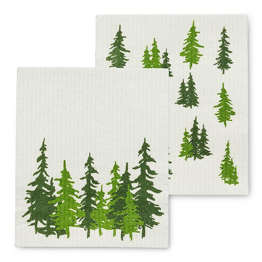 Abbott Set Of 2 Swedish Dishcloths Evergreens - Bear Country Kitchen