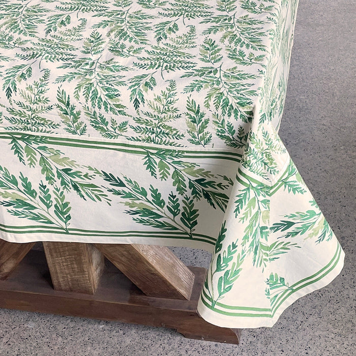 Mahogany Printed Tablecloth Silver Fern - 60" x 90" - Bear Country Kitchen