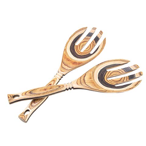 Island Bamboo Pakkawood Large Salad Claws Natural - Bear Country Kitchen