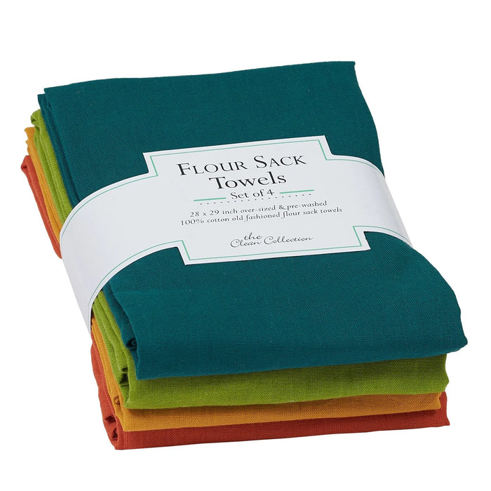 Design Imports Over-Sized Flour Sack Towel Set Of 4 - Bear Country Kitchen