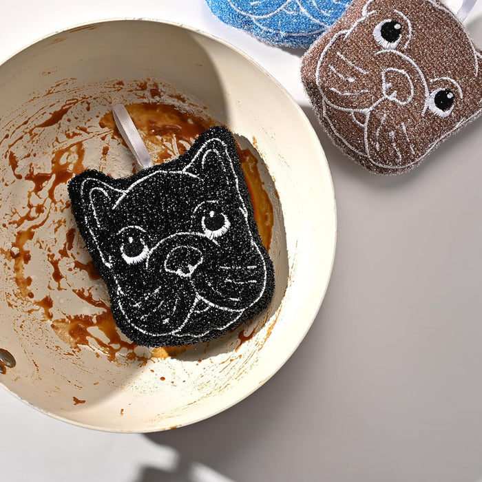 Foxrun Bulldog Sponges Set Of 3 - Bear Country Kitchen
