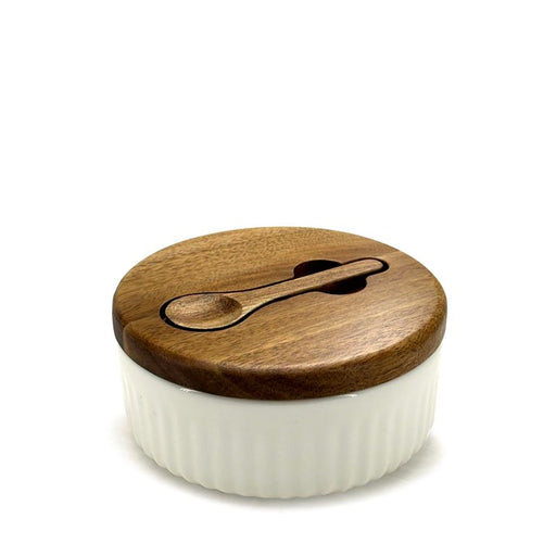 BIA Divided Salt Keeper With Spoon - Bear Country Kitchen
