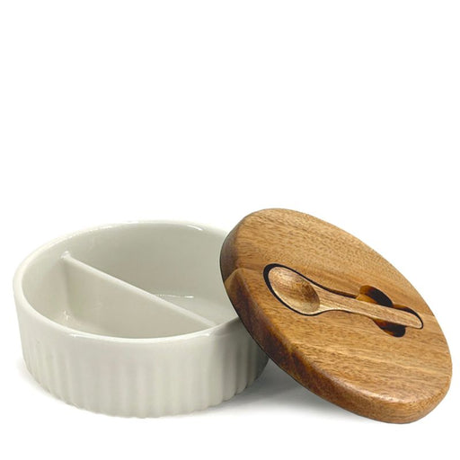 BIA Divided Salt Keeper With Spoon - Bear Country Kitchen