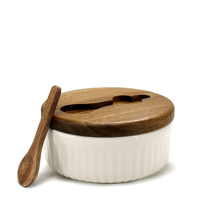 BIA Divided Salt Keeper With Spoon - Bear Country Kitchen