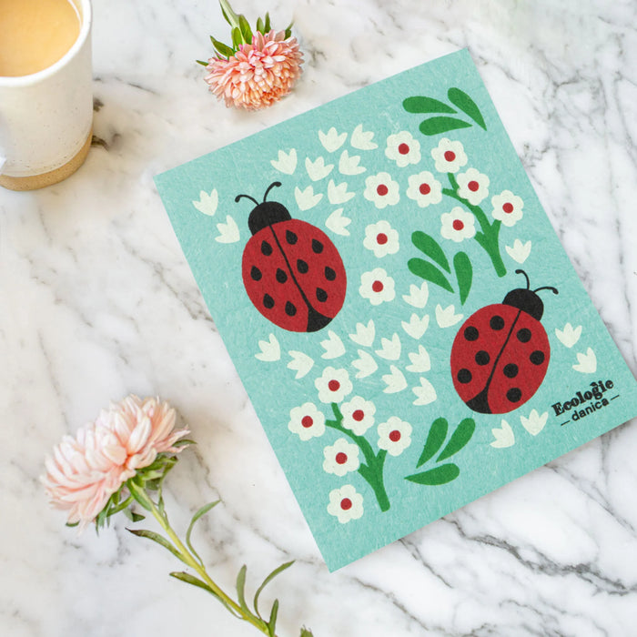 Danica Ecologie Swedish Dish Cloth Ladybugs - Bear Country Kitchen