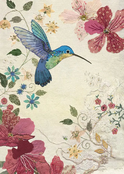 Bug Art Card Azalea Hummingbird - Bear Country Kitchen