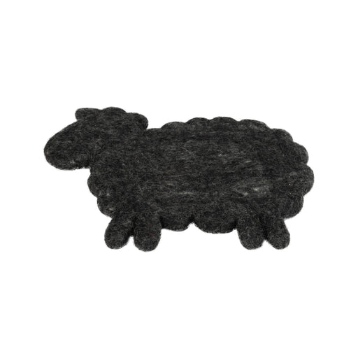 Silver Tree Black Felt Trivet Sheep - Bear Country Kitchen
