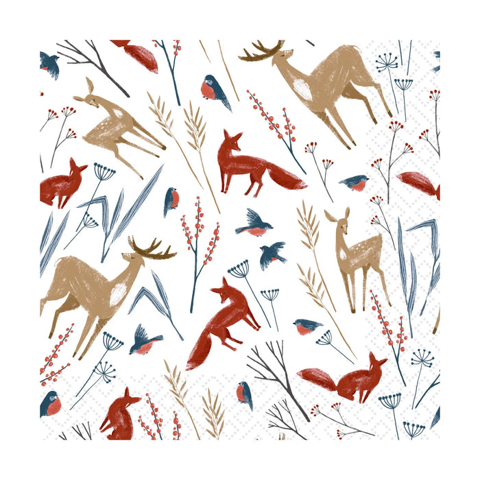 Paper Design Luncheon Napkin Autumn Animals - Bear Country Kitchen