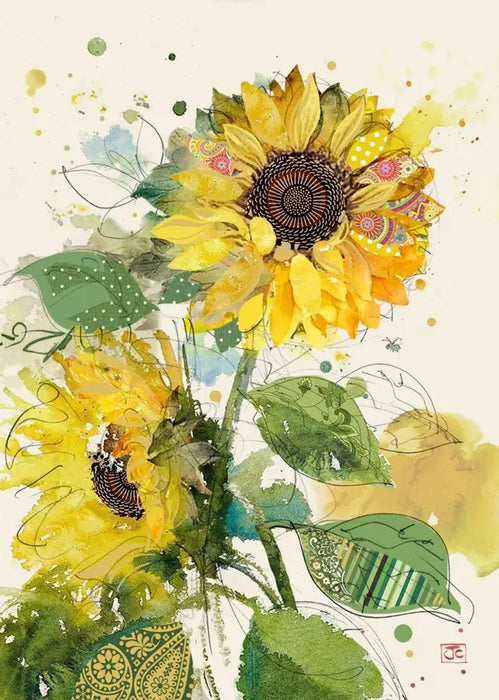 Bug Art Card Sunflowers - Bear Country Kitchen
