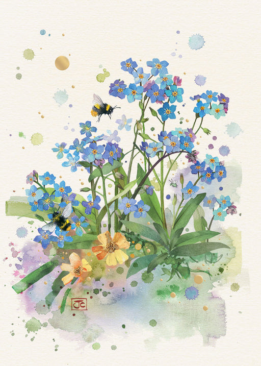 Bug Art Card Forget Me Nots - Bear Country Kitchen