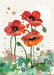 Bug Art Card Three Red Poppies - Bear Country Kitchen