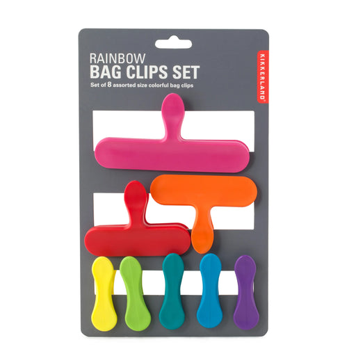 Kikkerland Rainbow Bag Clip Set Of 8 - Bear Country Kitchen