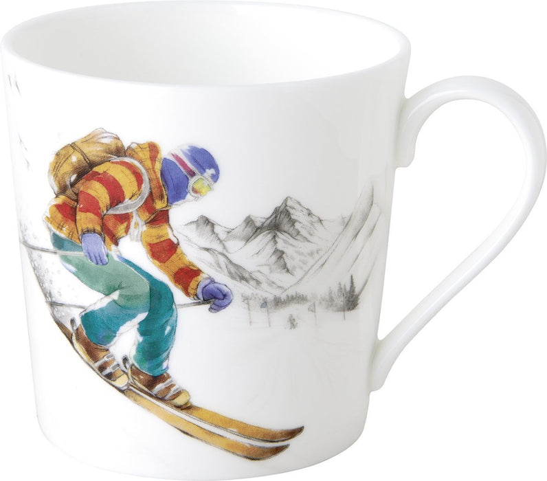 Ideal Home Range Bone China Mug Black Ski Runs