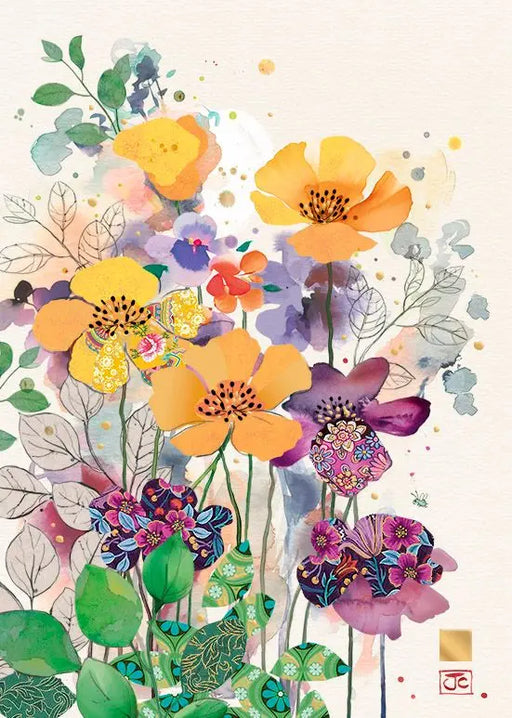 Bug Art Card Oranges & Purples - Bear Country Kitchen