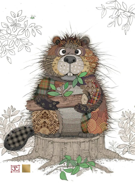 Bug Art Card Barry Beaver - Bear Country Kitchen