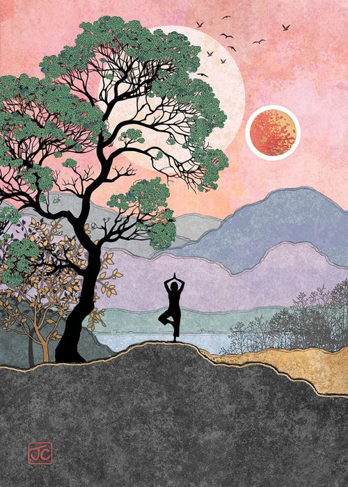 Bug Art Card Yoga Mountain - Bear Country Kitchen