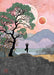 Bug Art Card Yoga Mountain - Bear Country Kitchen