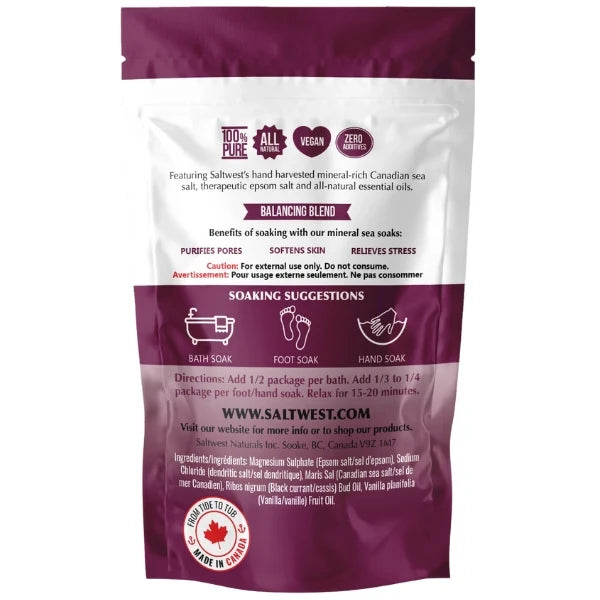 SaltWest Naturals Bath Soak Black Currant & Vanilla
