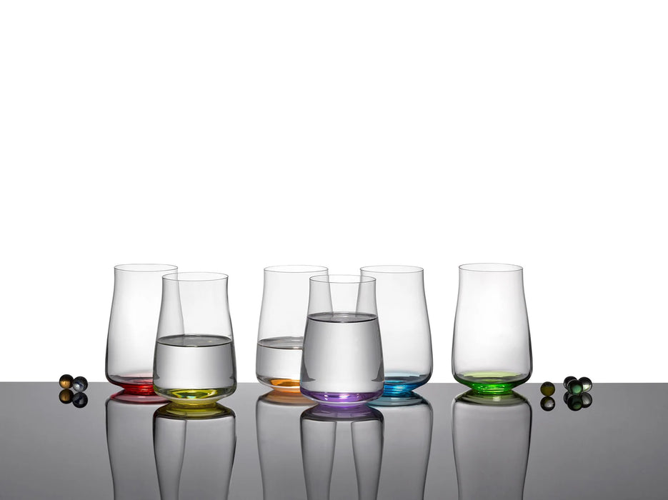 Bohemia Crystal Rainbow Fresh Tumbler Set Of 6 Assorted - Bear Country Kitchen