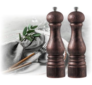 Swissmar Beech Wood Copper Salt & Pepper Mill Set Castell 22CM - Bear Country Kitchen
