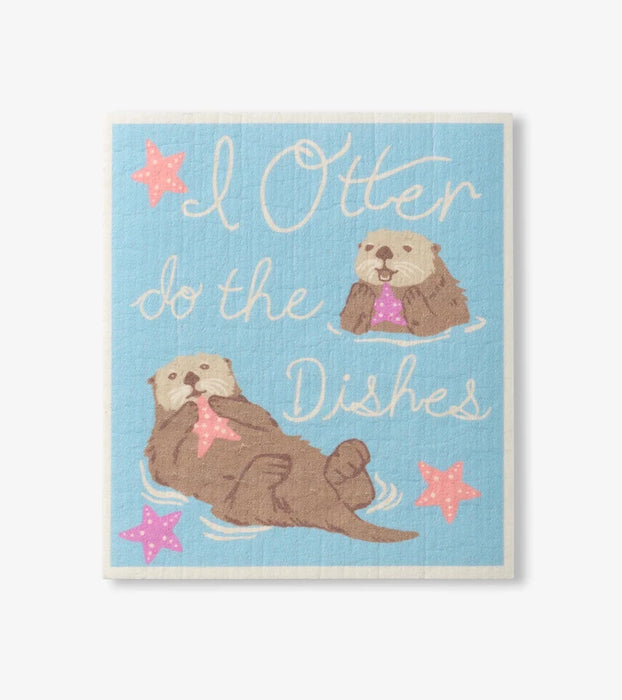 Little Blue House Swedish Dishcloth I Otter Do The Dishes