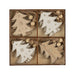 Silver Tree Set Of 8 Ornaments Painted Wood Tree - Bear Country Kitchen