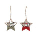 Silver Tree Ornament Felt Star With Reindeer, Santa & Snowman - Bear Country Kitchen