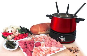 Swissmar Electric 10 Piece Fondue Set Arolla Red - Bear Country Kitchen