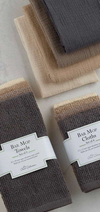Design Imports Bar Mop Towels Set Of 4 Neutral - Bear Country Kitchen
