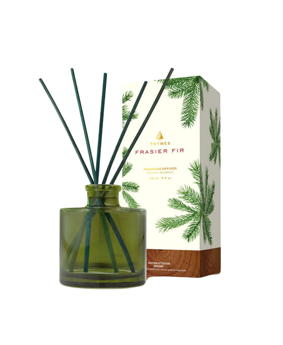 Thymes Fragrance Diffuser Frasier Fir Green Glass - Bear Country Kitchen