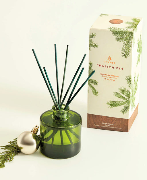 Thymes Fragrance Diffuser Frasier Fir Green Glass - Bear Country Kitchen