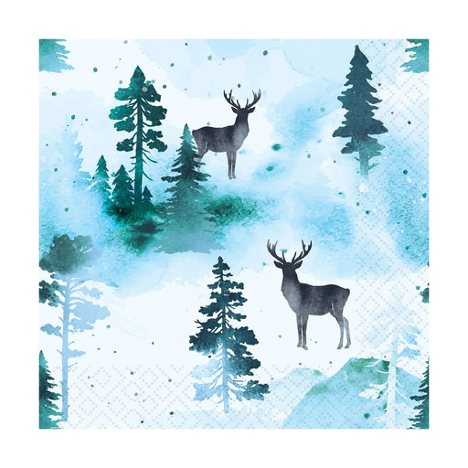 Paper Design Luncheon Napkin Frosty Deer - Bear Country Kitchen