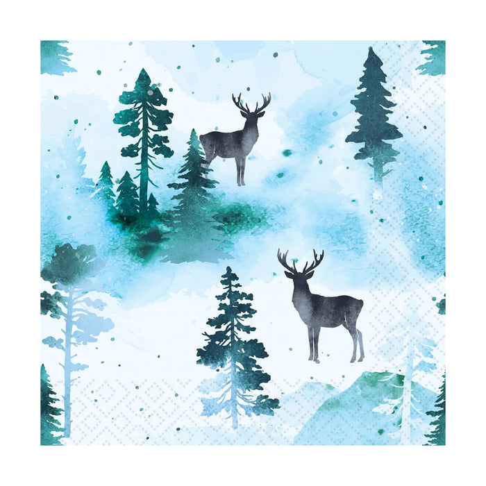 Paper Design Luncheon Napkin Frosty Deer - Bear Country Kitchen