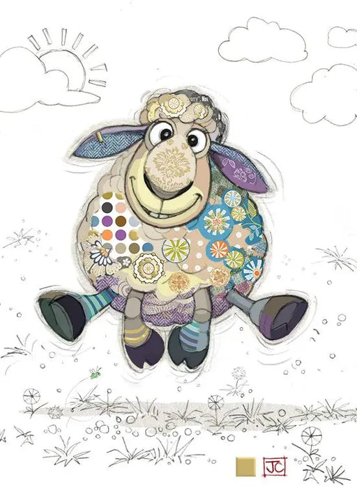 Bug Art Card Sasha Sheep - Bear Country Kitchen