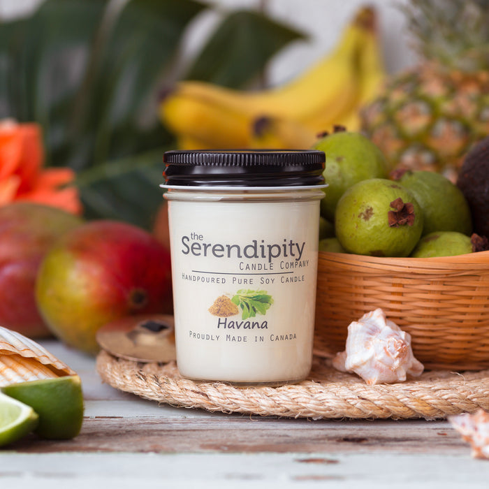 The Serendipity Soy Candle Company 8 Oz Mason Jar Candle Havana - Bear Country Kitchen
