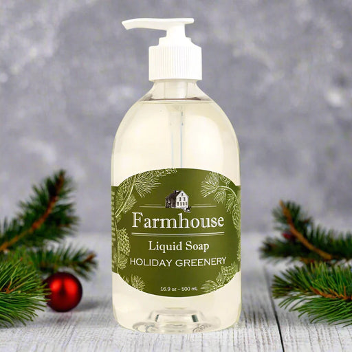 Farmhouse Liquid Soap Holiday Greenery - Bear Country Kitchen