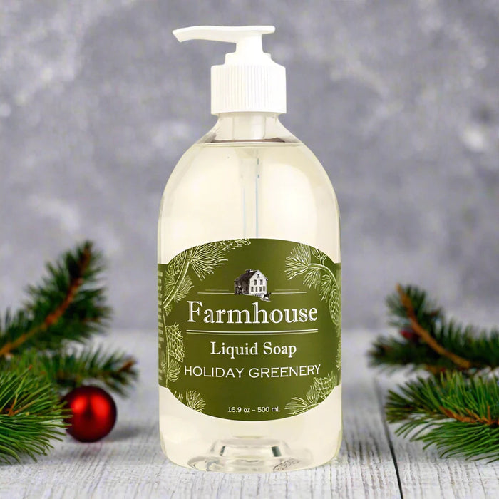 Farmhouse Liquid Soap Holiday Greenery - Bear Country Kitchen