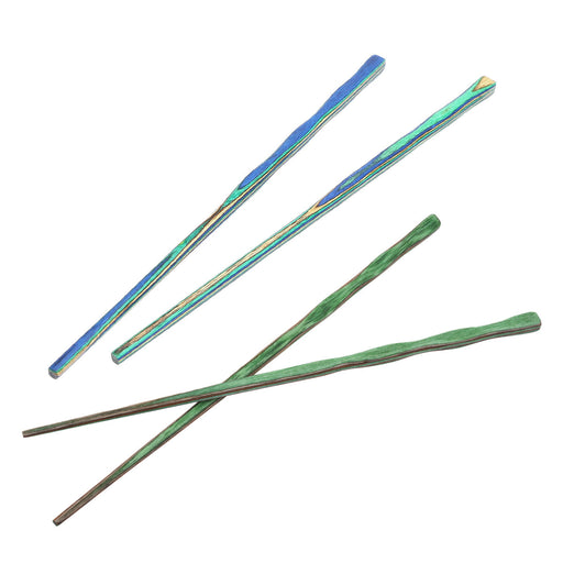 Island Bamboo Pakkawood Chopsticks Peacock Set Of 2 Pair - Bear Country Kitchen