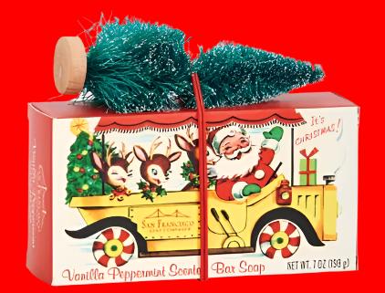 San Francisco Soap Christmas Soap Vanilla Peppermint - Bear Country Kitchen