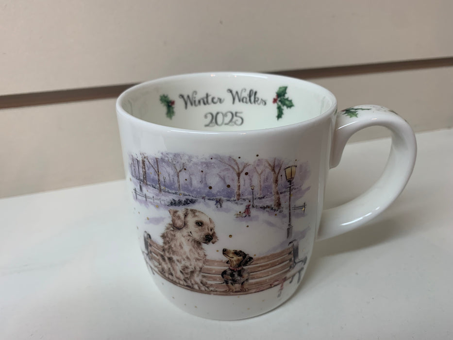 Wrendale Large Annual Mug Winter Walks (Dogs) - Bear Country Kitchen