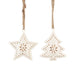 Silver Tree Ornament Embossed Metal Star Or Tree With Gold Snowflake - Bear Country Kitchen
