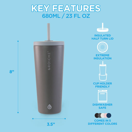 Grosche Insulated Tumbler Jasper 680ML - Bear Country Kitchen