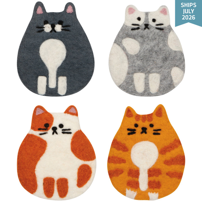 Danica Jubilee Cat Club Felt Coasters Set of 4