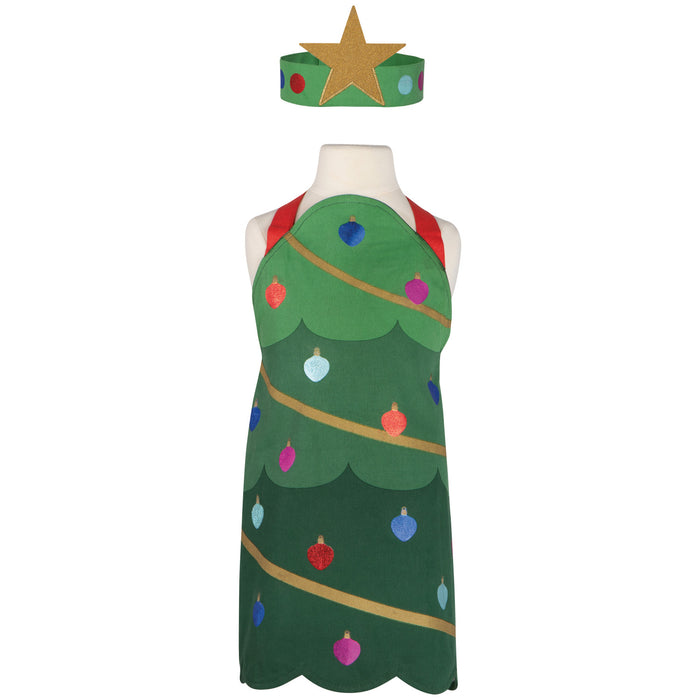 Danica Jubilee  Kid's Apron and Hat Set Xmas Tree