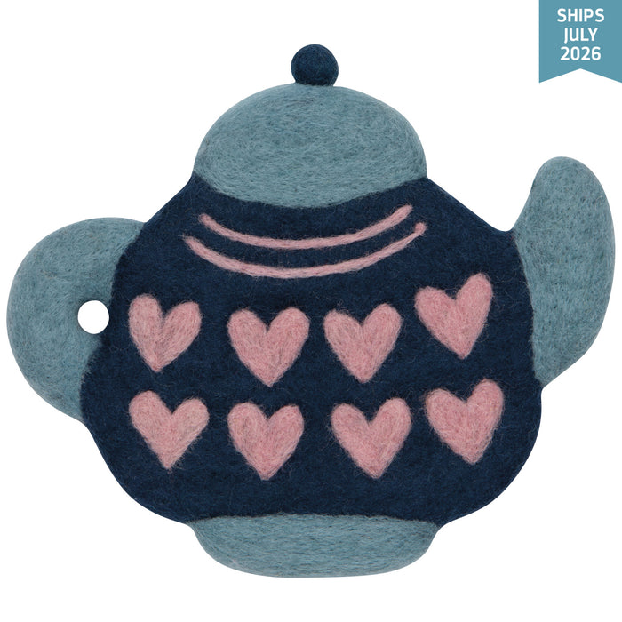 Danica Jubilee Felted Wool Trivet Teapot