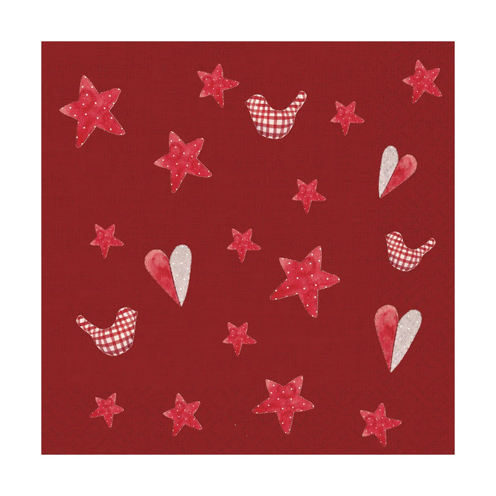 Paper Design Luncheon Napkin Artisan Joy Red - Bear Country Kitchen
