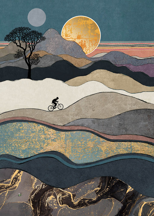 Bug Art Card Hill Cyclist - Bear Country Kitchen