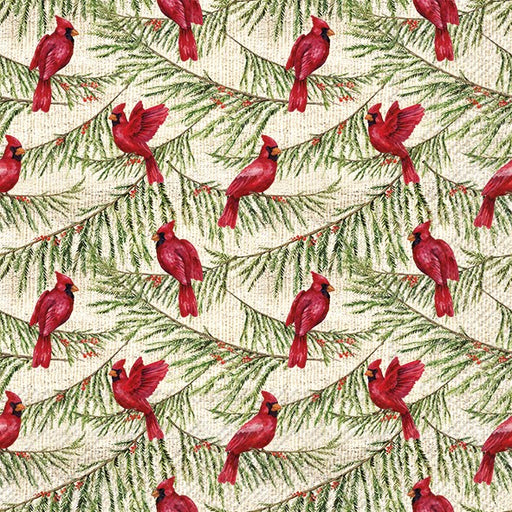 Ideal Home Range Luncheon Napkin Cardinal Pines - Bear Country Kitchen