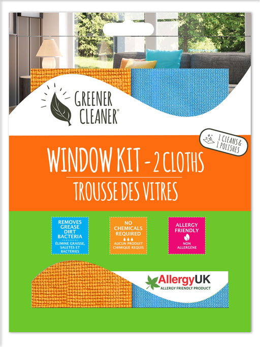 Greener Cleaner Window Kit 2 Cloths - Bear Country Kitchen