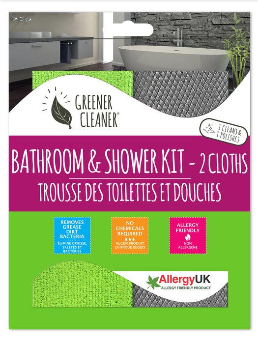Greener Cleaner Bathroom & Shower Kit 2 Cloths - Bear Country Kitchen